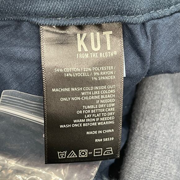 KUT FROM THE KLOTH Shorts Size 16 Trouser Blue Cotton Stretch NWT Summer Casual - Picture 11 of 13